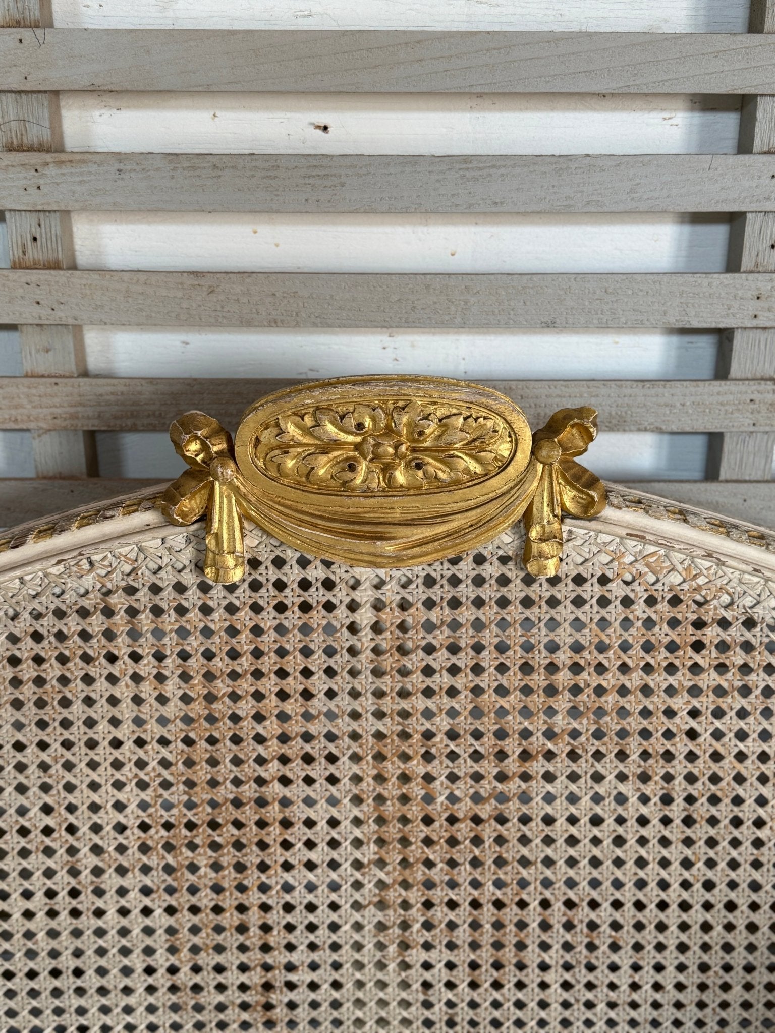 Circa 1850 Belgian Caned Bench