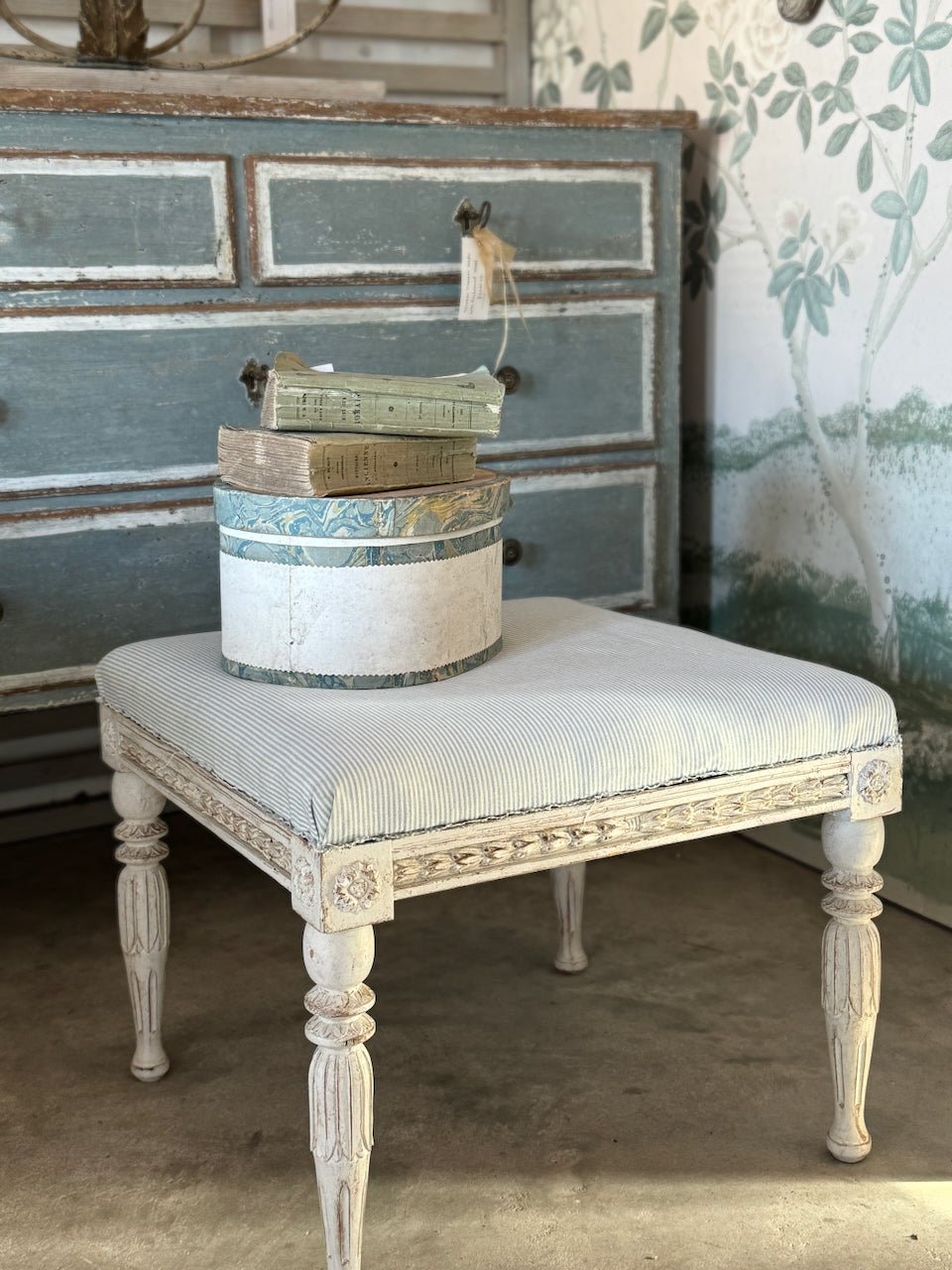 Circa 1880 Swedish Hand Carved Stool