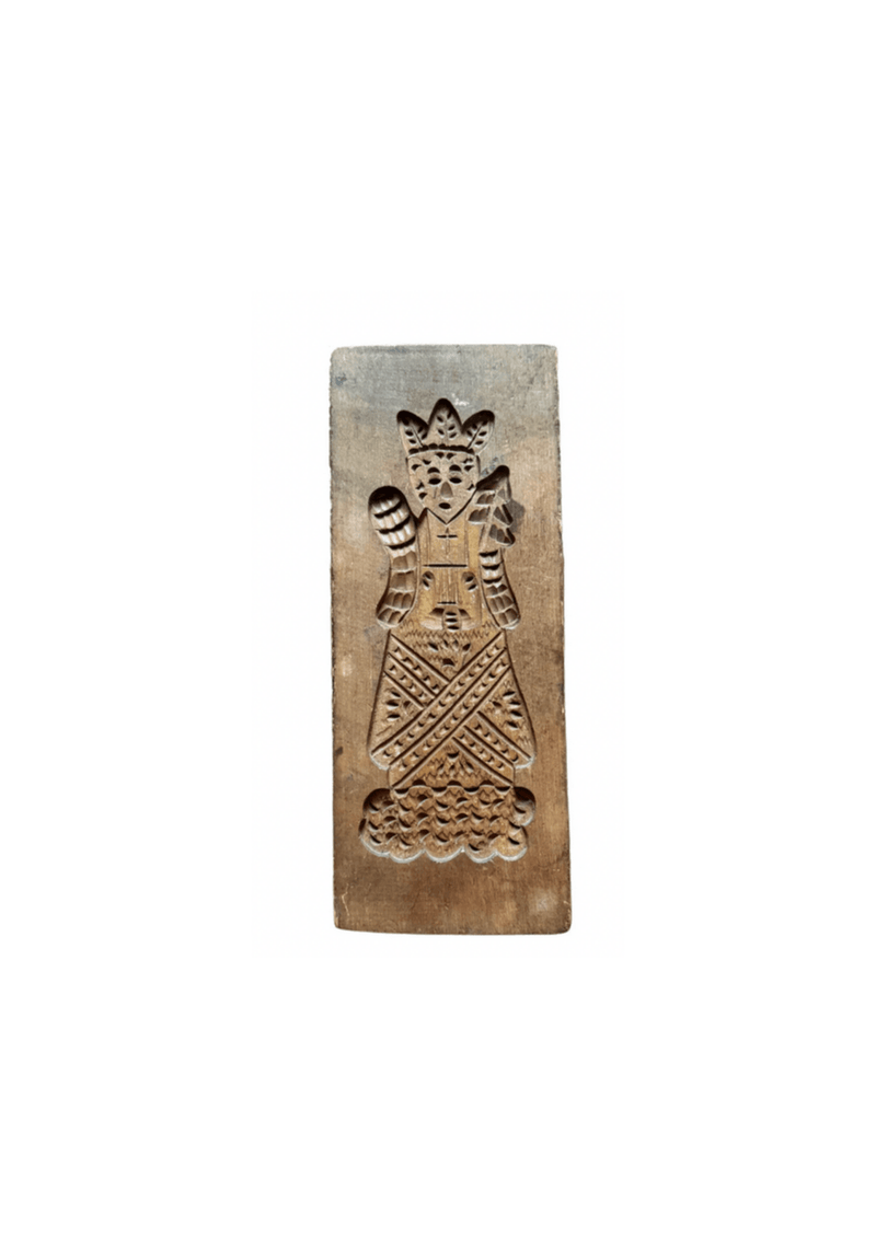 Early 20th-Century Boulangerie Cookie Mold — Father Christmas in Flowing Robes