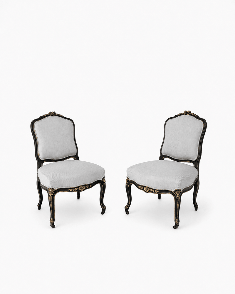 Elegant 19th C French Louis XV-style Chairs, Set of Four
