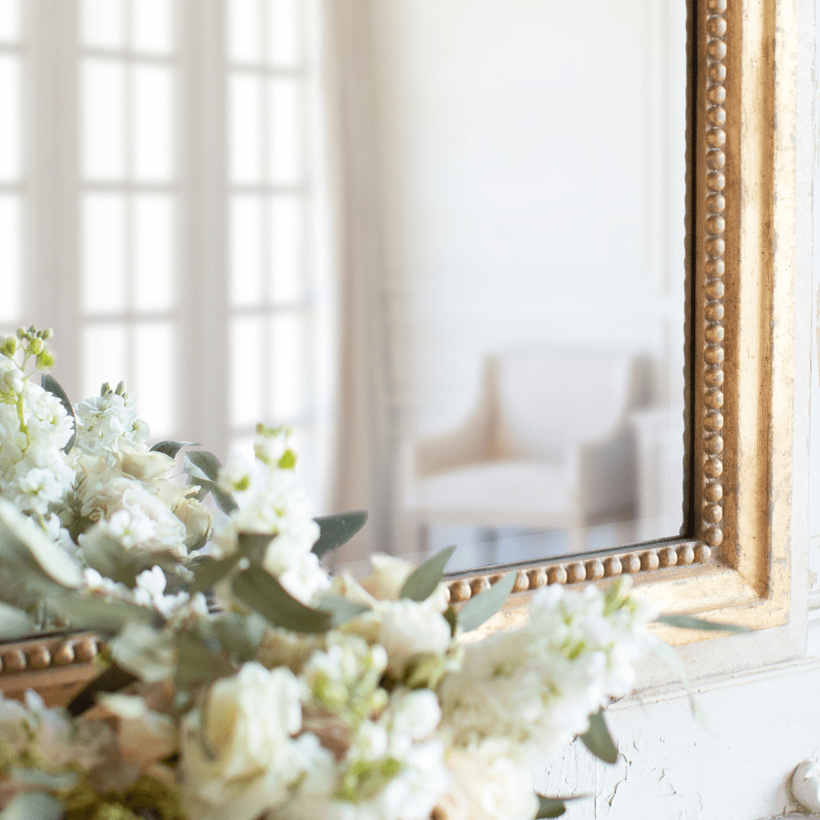 Eugenie Panel Mirror in Toasted Almond Finish