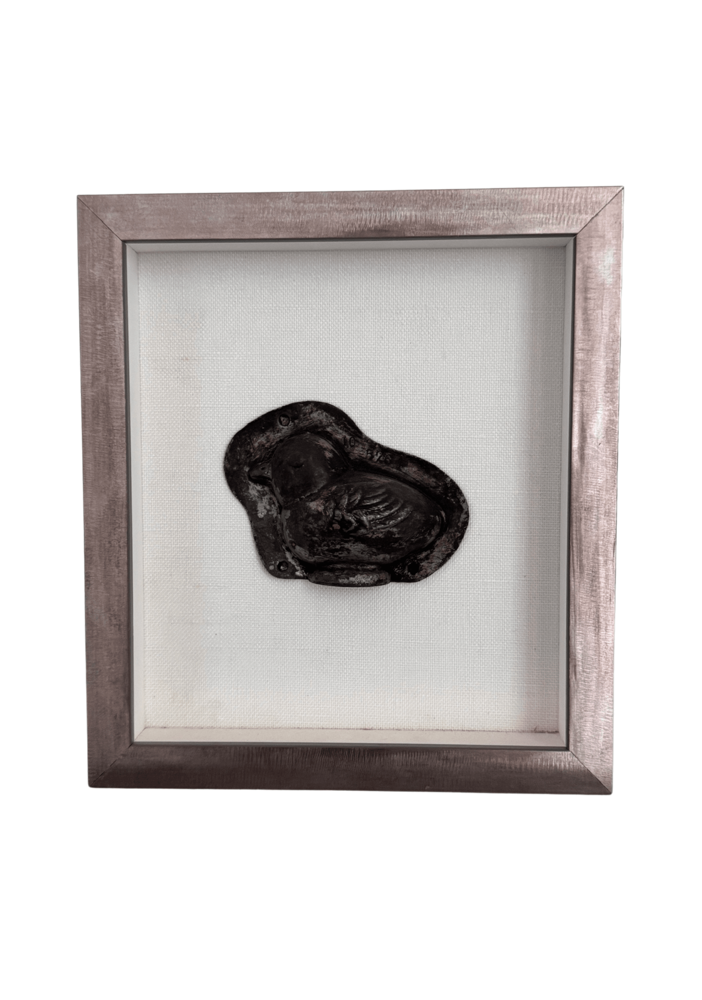 Framed Antique Belgian Chocolatier Chick Mold