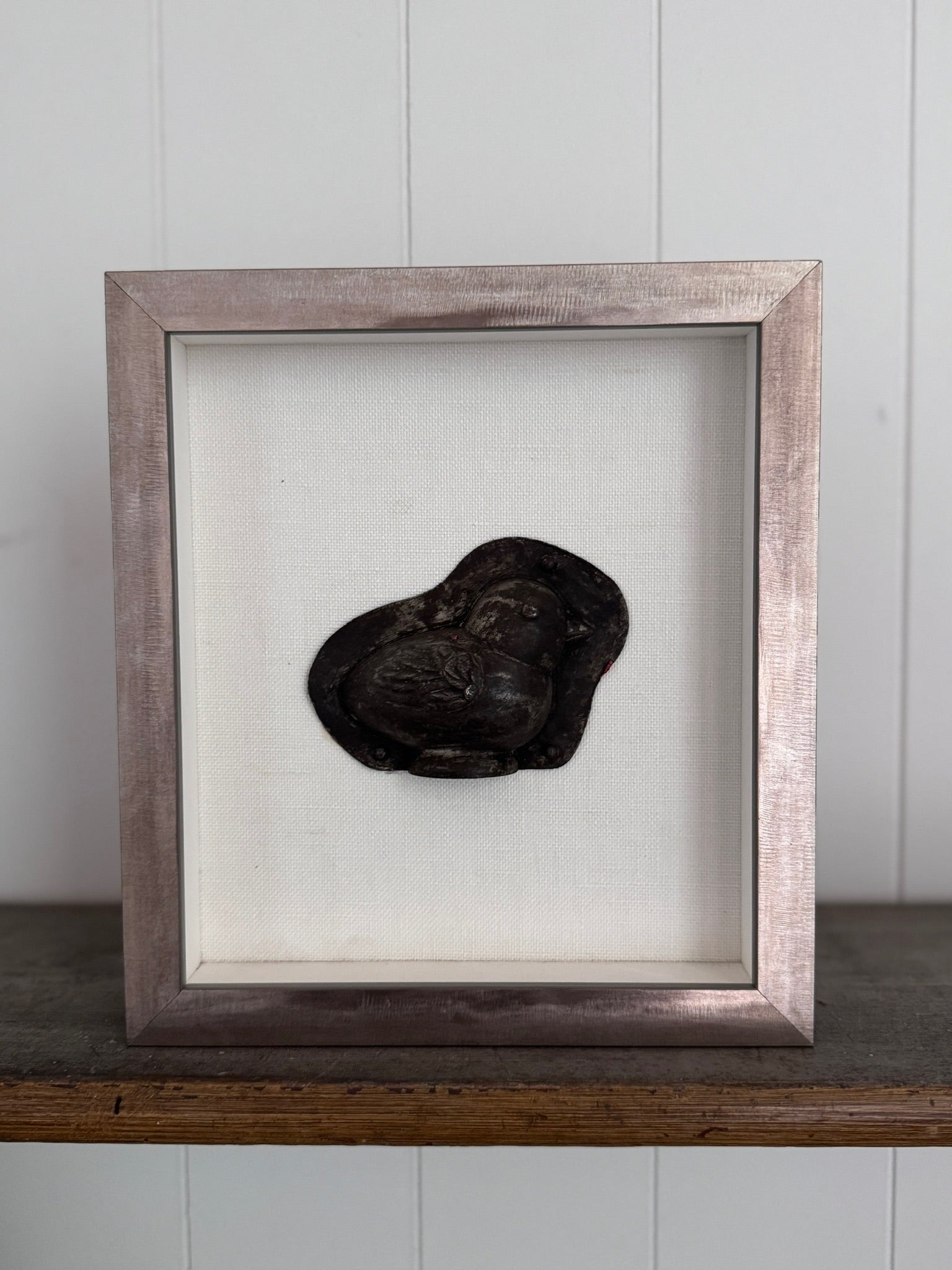Framed Antique Belgian Chocolatier Chick Mold