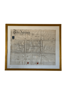 Framed Indenture Paper