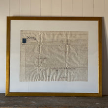 Framed Indenture Paper