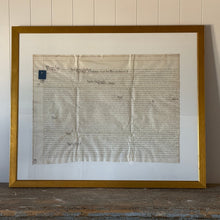 Framed Indenture Paper