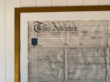 Framed Indenture Paper
