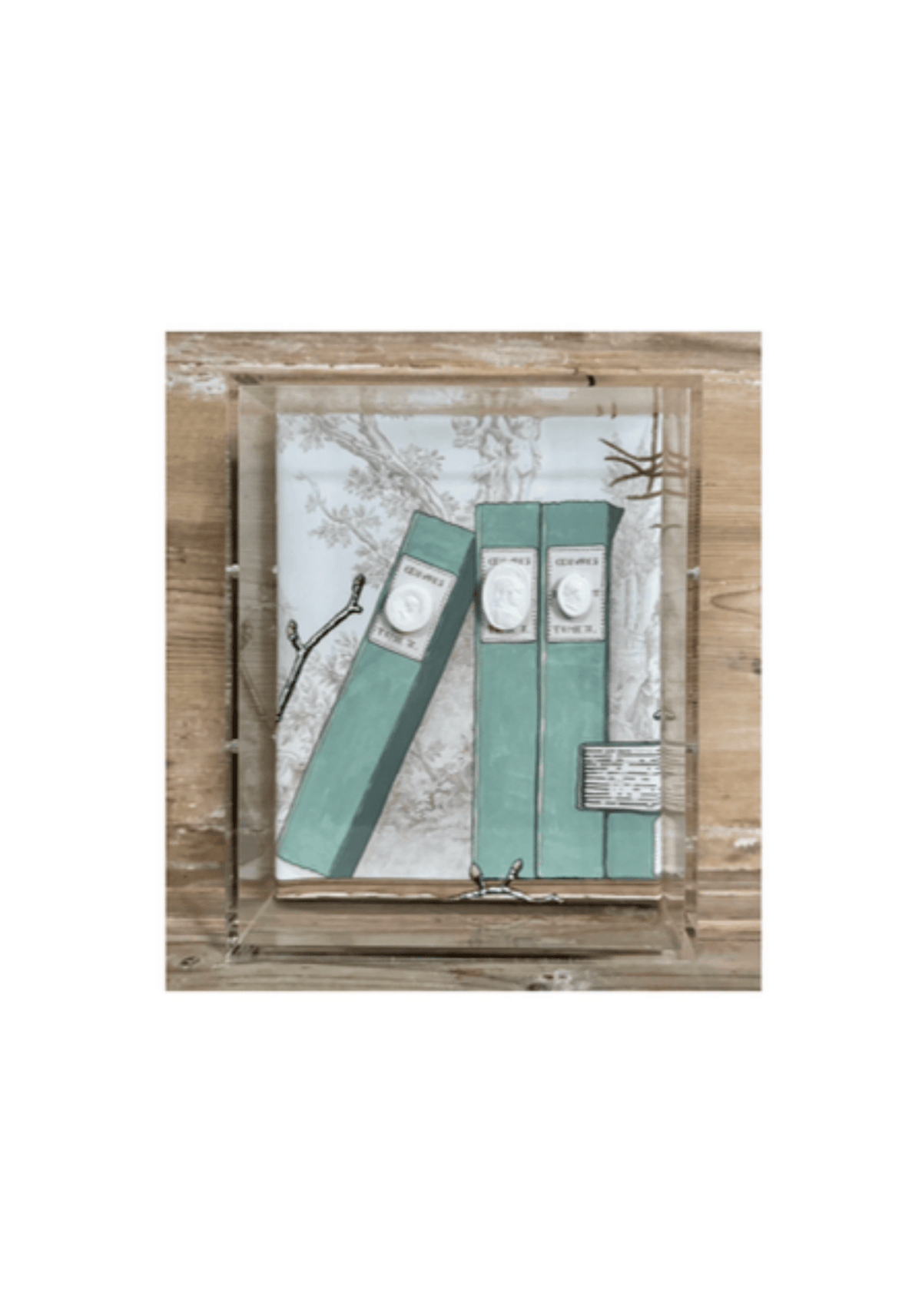Framed Intaglio Shadowbox On Manuel Canovas Fabric