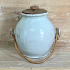 French Antique Terra Cotta Pot With Lid and Handle
