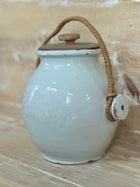French Antique Terra Cotta Pot With Lid and Handle