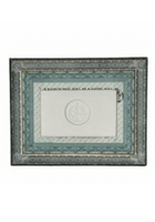French Decoupaged Frame With Intaglio Green Horizontal