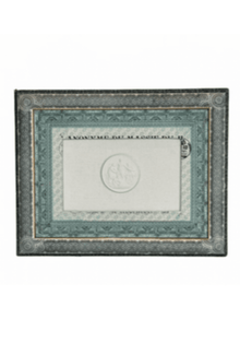 French Decoupaged Frame With Intaglio Green Horizontal