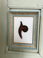 French Decoupaged Frame with Intaglios, Green and Mustard