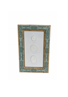 Handmade Paper Frame With Intaglios On Linen Mat