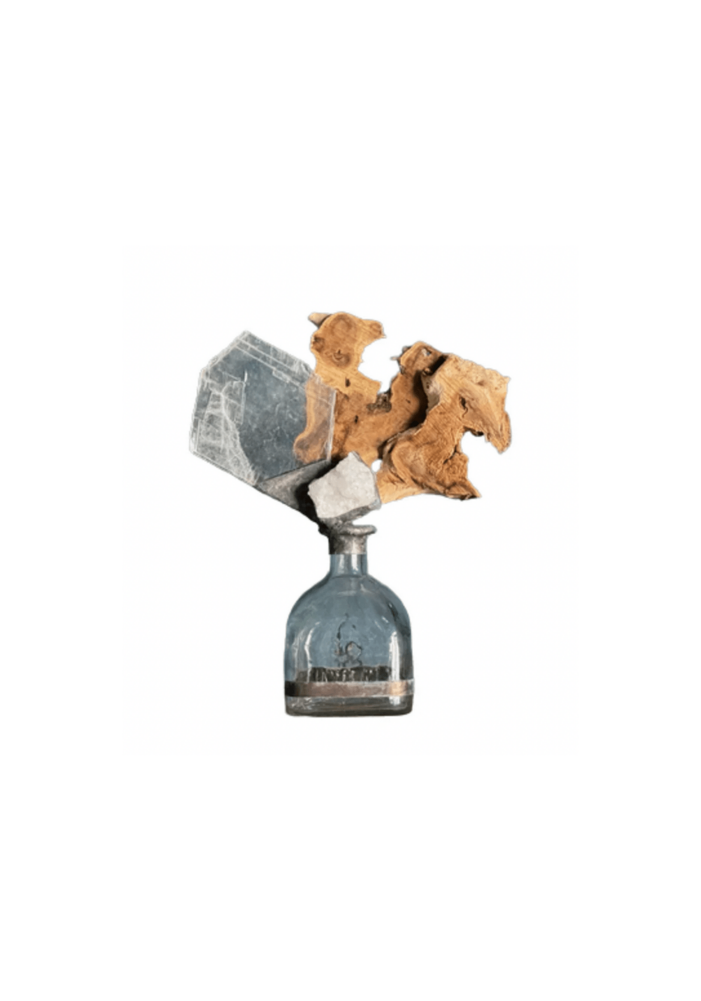 Handcrafted Sculptural Driftwood Bottle