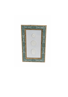 Handmade Paper Frame with Intaglios on linen Mat