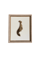 Handmade Paper Frame With Wooden Fragment On Linen Mat