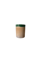 Large Italian Antique Terra Cotta Pot with Glazed Emerald Rim