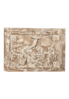 Late 18th C Neoclassical Terracotta Carved On Pine Panel From Directoire Era