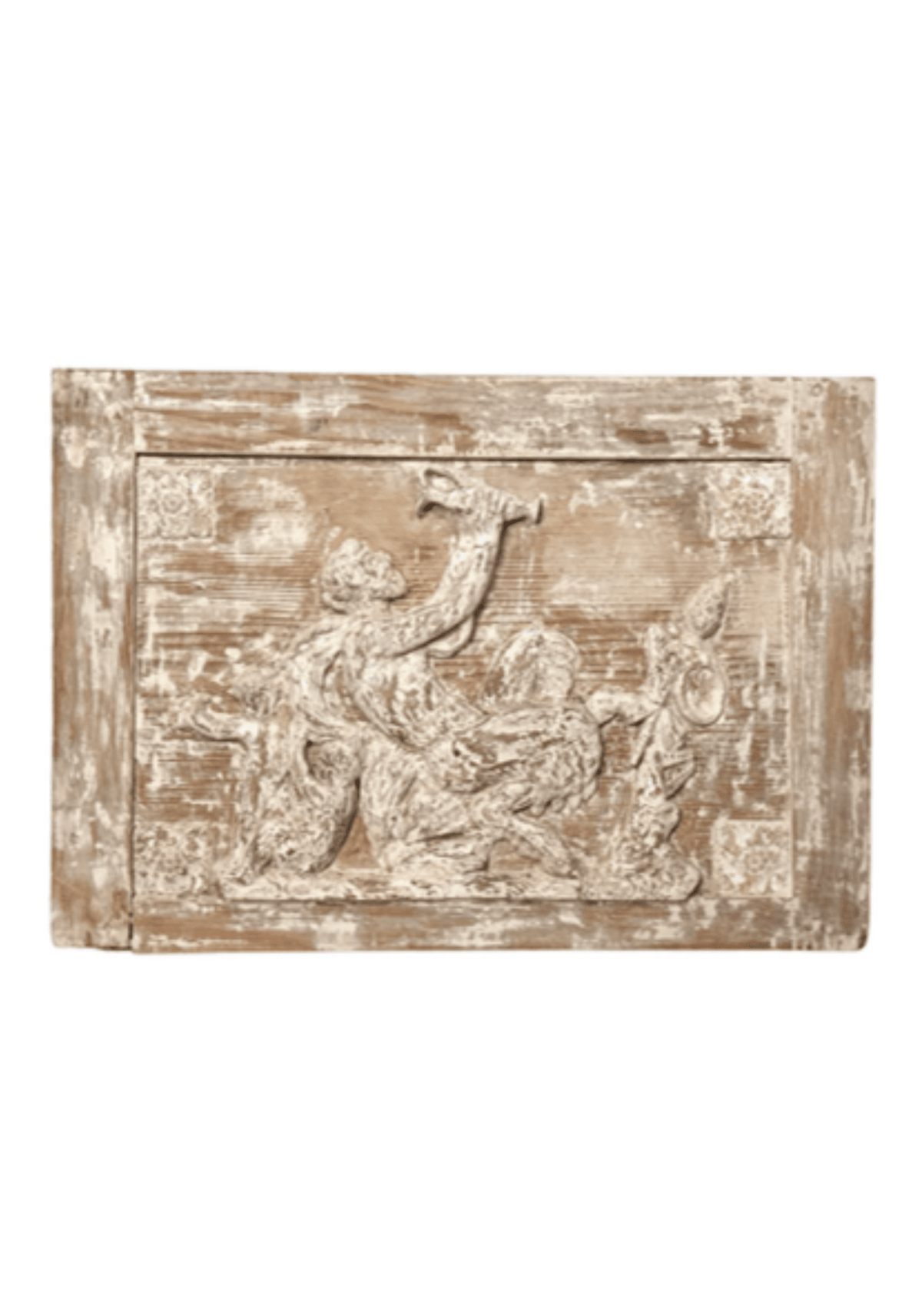 Late 18th C Neoclassical Terracotta Carved On Pine Panel From Directoire Era