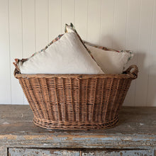 Linen Pillow Cover with Marbleized Flange
