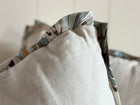 Linen Pillow Cover with Marbleized Flange