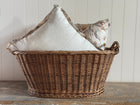 Linen Pillow Cover with Marbleized Flange