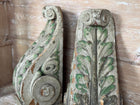Pair of Antique Belgian Console Bases in Carved Wood