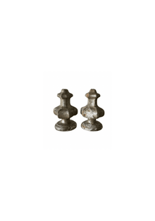 Pair of Italian 19th C Silver Gilt Finials