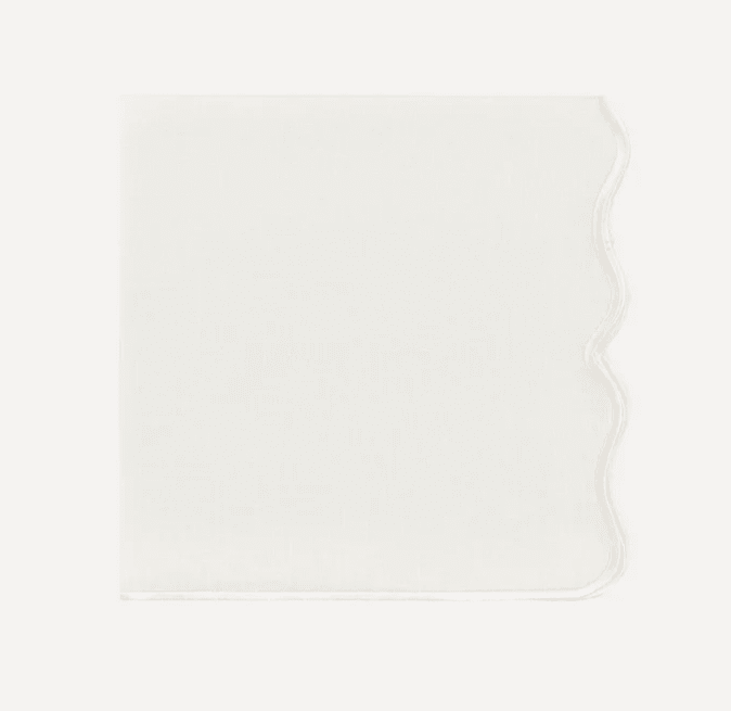Scalloped Linen Napkin