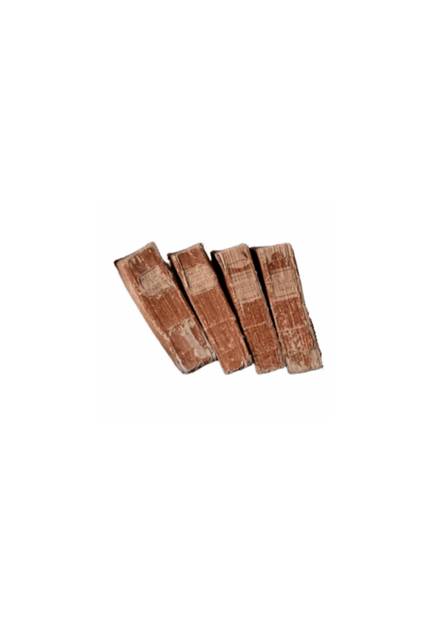 Set of 4 Antique Terracotta Books