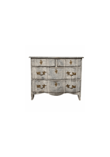 Stunning Blue Baroque Swedish 1880's Commode in Original Finish