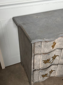 Stunning Blue Baroque Swedish 1880's Commode in Original Finish