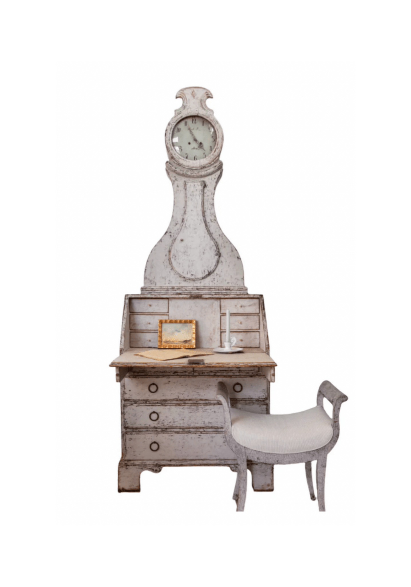 Swedish Clock Secretary/Ladies Desk