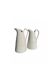Tall Antique Belgian Ironstone Pitcher