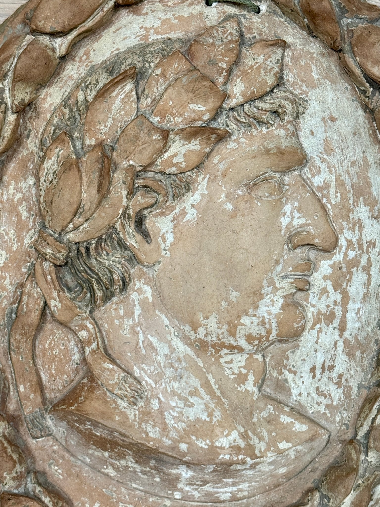 Tuscan 18th C Terracotta Portrait Relief of a Roman Emperor