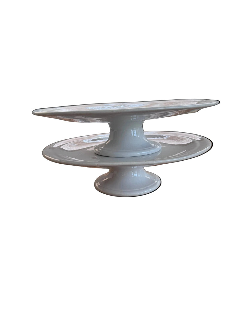 Vintage Belgian Ironstone Cakestands