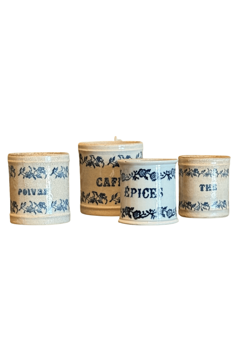 Vintage French Kitchen Canisters, Medium