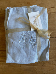 Vintage Hand-Dyed Monogrammed Napkin Set