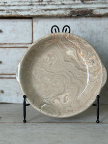 Vintage Marbelized Pichon d'Uzes Handled Bowl