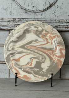 Vintage Marbelized Pichon d'Uzes Plate