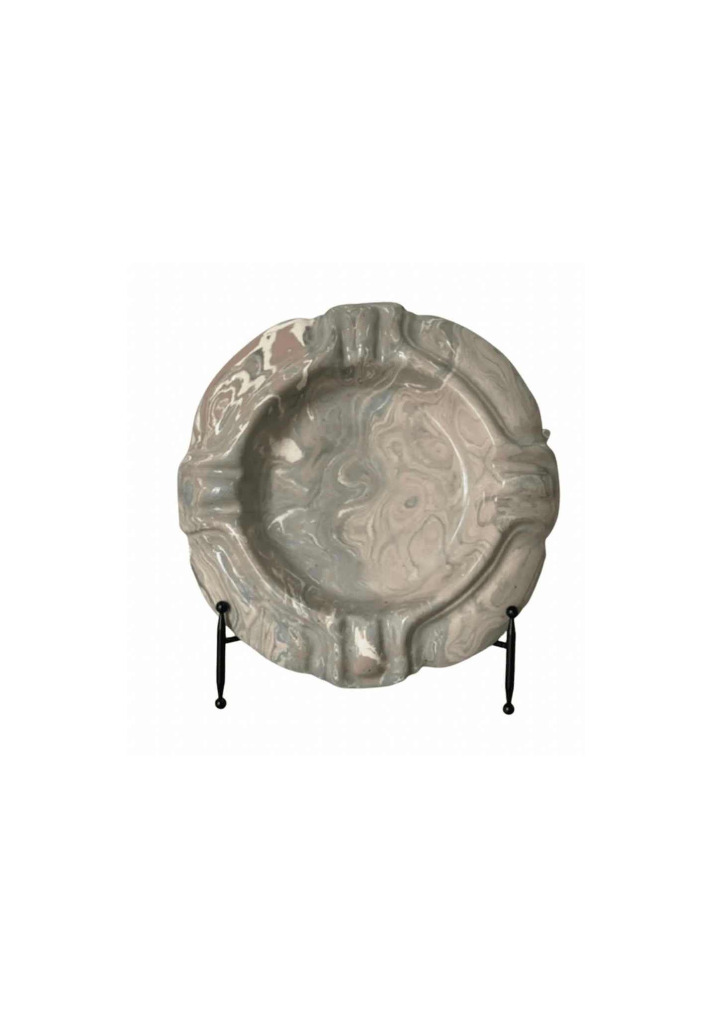Vintage Marbelized Pichon d'Uzes Trinket Bowl