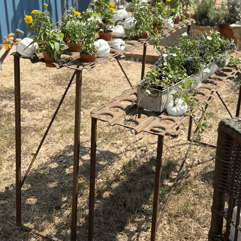 Vintage Potting Table on Custom Stand